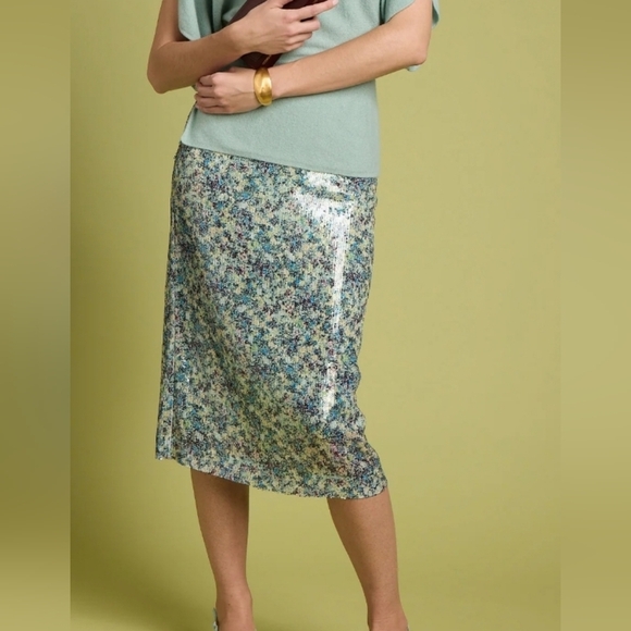 Derek Lam 10 Crosby Alissa Sequin Midi Skirt